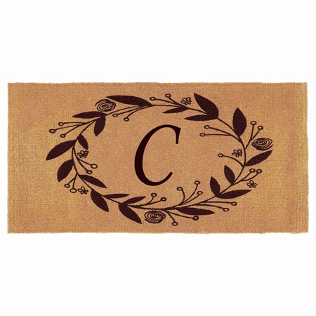 Monogram Door Mat, Coir, Black, Natural, 36 in W x 72 in L